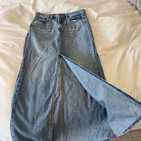 Levi's® Premium Ankle Column Skirt Blue Size 28 - Picture 6 of 7
